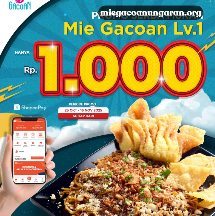 Mie Gacoan Cuma Rp1.000! Promo ShopeePay Ini Bikin Heboh Netizen